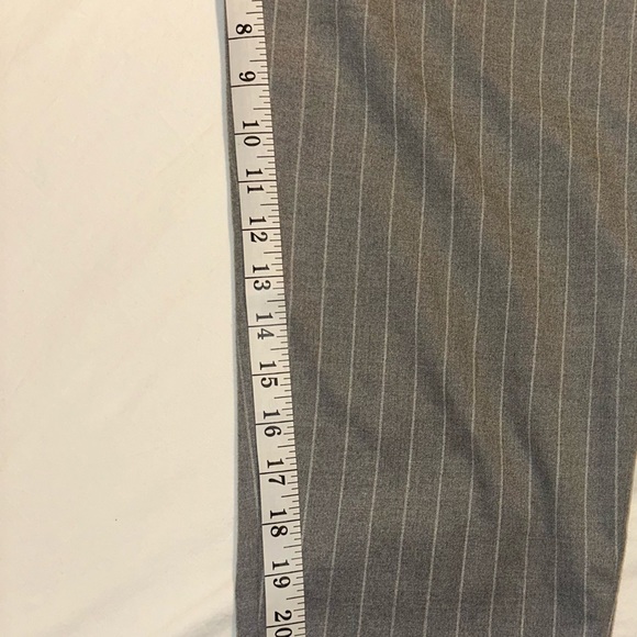 Banana Republic Women's Grey With White Stripe Tie Waist Cropped Pant Size 6 - Picture 9 of 11